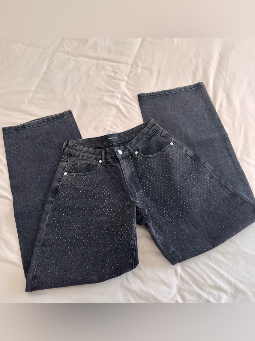 White Fox Boutique Luna Low Rise Jeans Washed Black